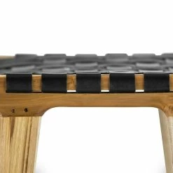 Wholesale 😉 L3 Home Lazie 66cm Black Leather Strapping Teak Wood Bar Stool - To Australia 🧨 -L3 Home Sales 6cb9cd3f39df42cc9a585ef62c85fd09