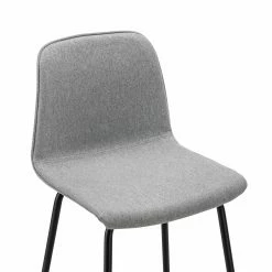 Best Pirce ✨ L3 Home Sadel Set Of 2 65cm Grey Fabric High Back Barstools With Black Steel Legs - To Australia 🔥 -L3 Home Sales 740faa1d25034e16bda547c4a0215c21