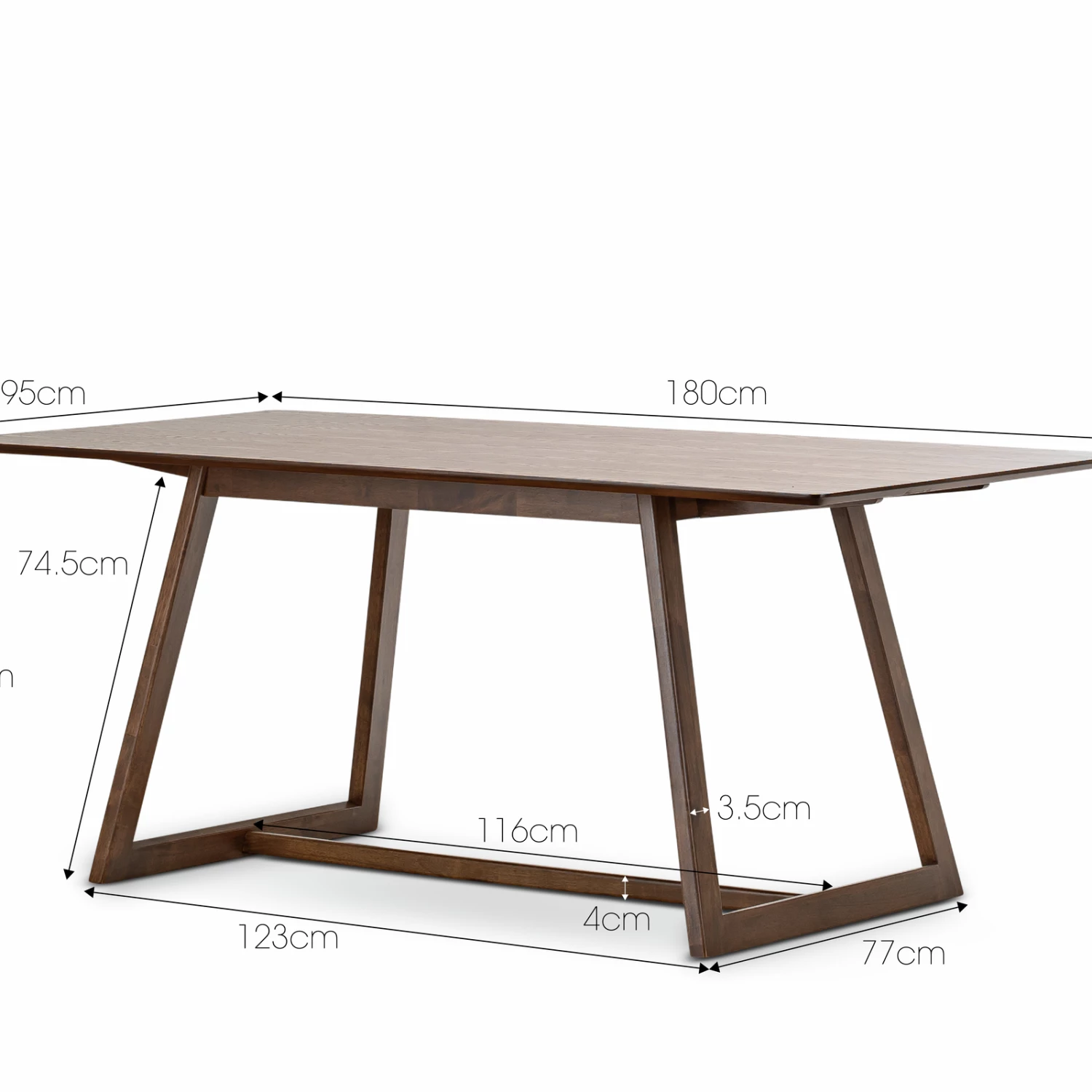 Best Sale π Australia Sale - L3 Home Manhattan 5 Piece Walnut Dining Set With Grey Sadel Fabric Chairs Brown π 9 Best Sale π Australia Sale - L3 Home Manhattan 5 Piece Walnut Dining Set With Grey Sadel Fabric Chairs Brown π - Image 7