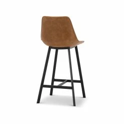 Best deal 👏 Australia Sale - L3 Home Hanns Set Of 2 67cm Whiskey Tan Vegan Leather High Back Barstools 🔔 -L3 Home Sales 77b36a8a19fa4a83b751c8de8c58fb9f