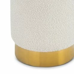 Deals 🌟 Australia Sale - L3 Home Mila Round Bouclé Cream Ottoman Stool With Brushed Gold Base 🤩 -L3 Home Sales 7807f3641d28421c93993ca5e9b3e9c2