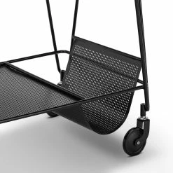 Coupon ⌛ Australia Sale - L3 Home Kian Matte Black Steel Bar Cart Drink Trolley 🎁 -L3 Home Sales 7d75fa81c1c14d7e8a705cc14ab8d829