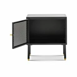 Promo 😀 L3 Home Mesh 1 Door Black Steel Side Table Storage Cabinet - To Australia 👍 -L3 Home Sales 8435c58f71824e0c8723e3492a8151b2