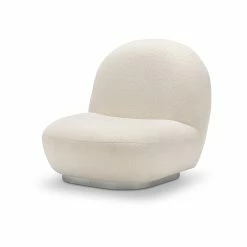Best Pirce ✔️ Australia Only - L3 Home Nube Bouclé Cream Pacha Low Slung Lounge Chair ⌛