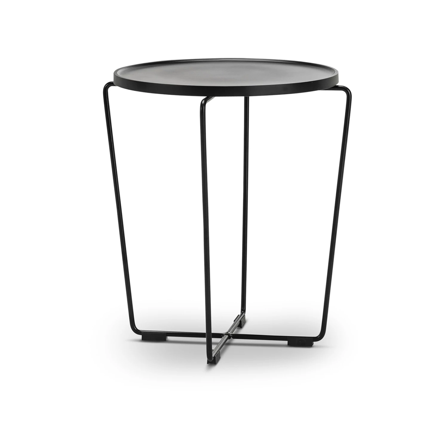 Wholesale π Australia Sale - L3 Home Javi Round Black Tray Side Table With Steel Legs π 4 Wholesale π Australia Sale - L3 Home Javi Round Black Tray Side Table With Steel Legs π - Image 2