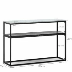 Outlet ⭐ Australia Sale - L3 Home Ebonie 120cm White Marble & Black Shelf Console Table 💯 -L3 Home Sales 8af780d8bd4a46d99ba3b15da4c91a6a