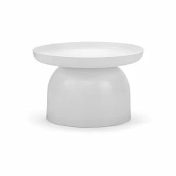 Best deal 😀 Australia Sale - L3 Home Sirkel Round Matte White Steel Pedestal Coffee Table 🔔