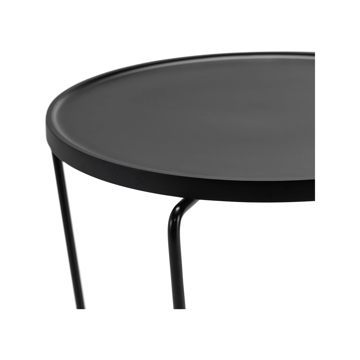 Wholesale π Australia Sale - L3 Home Javi Round Black Tray Side Table With Steel Legs π 7 Wholesale π Australia Sale - L3 Home Javi Round Black Tray Side Table With Steel Legs π - Image 5