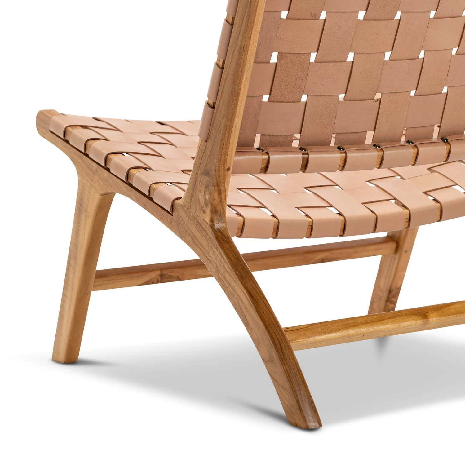 Promo π Australia Only - L3 Home Casey Nude Tan Woven Leather Solid Natural Teak Wood Lounge Chair π€© 11 Promo π Australia Only - L3 Home Casey Nude Tan Woven Leather Solid Natural Teak Wood Lounge Chair π€© - Image 9