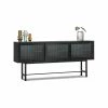 Cheap 👏 Australia Only - L3 Home Arae 3 Door Fluted Glass Designer 210cm Large Sideboard Buffet In Black Oak 👏 -L3 Home Sales 90c5fd65cf8549d98e7d8dbc101546df