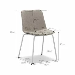 Buy 😍 L3 Home Carlie Set Of 2 Beige Linen Fabric Dining Side Chairs - To Australia 🎁 -L3 Home Sales 94b8cabe97a3422ab3aa8b4381468fba