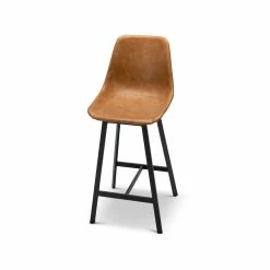 Best deal 👏 Australia Sale - L3 Home Hanns Set Of 2 67cm Whiskey Tan Vegan Leather High Back Barstools 🔔 -L3 Home Sales 954ef25bd2064687852e2d67fbff2ee0