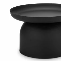 Flash Sale ❤️ Australia Sale - L3 Home Sirkel Round Matte Black Steel Pedestal Coffee Table ✨ -L3 Home Sales 9554628a5b5d4c02a195fea4263adfe5