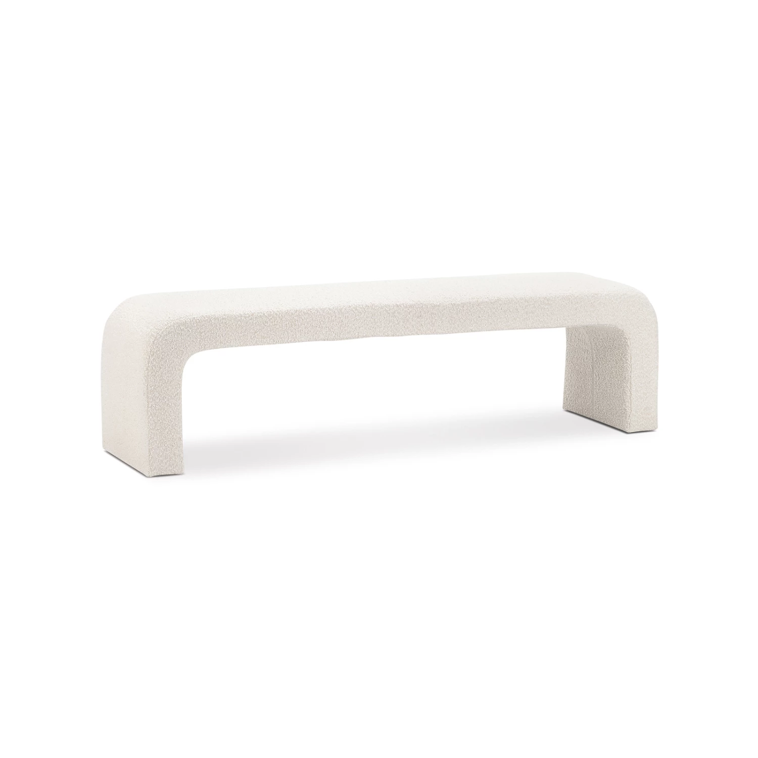 Hot Sale ✔️ Australia Only - L3 Home Harper 160cm Boucle Cream Designer Arch Curved Bench Seat ⌛ 3 Hot Sale ✔️ Australia Only - L3 Home Harper 160cm Boucle Cream Designer Arch Curved Bench Seat ⌛