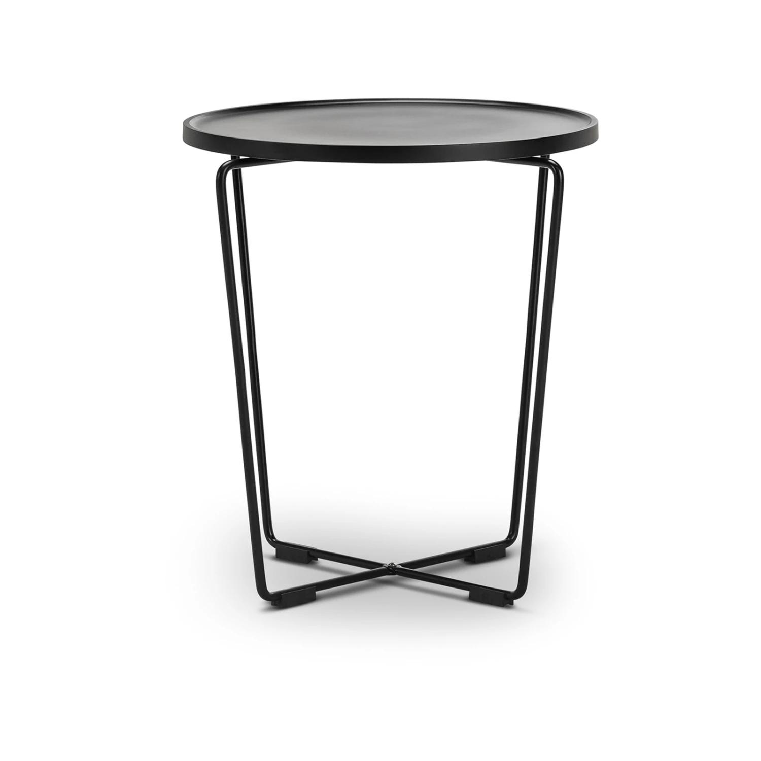 Wholesale π Australia Sale - L3 Home Javi Round Black Tray Side Table With Steel Legs π 5 Wholesale π Australia Sale - L3 Home Javi Round Black Tray Side Table With Steel Legs π - Image 3