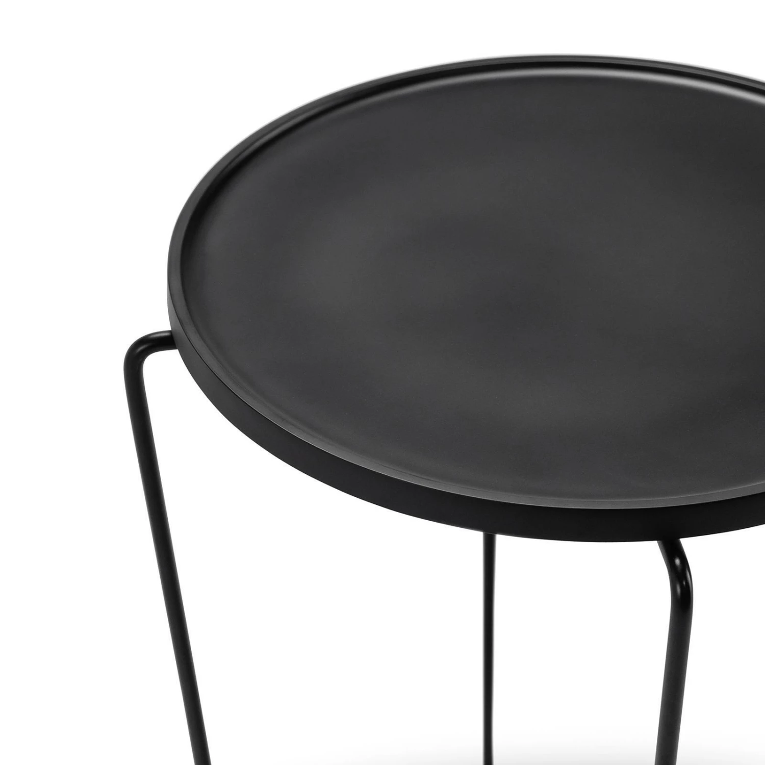 Wholesale π Australia Sale - L3 Home Javi Round Black Tray Side Table With Steel Legs π 6 Wholesale π Australia Sale - L3 Home Javi Round Black Tray Side Table With Steel Legs π - Image 4