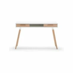 Cheapest 👏 L3 Home Myst Oak & White 2 Drawer Writing Desk - To Australia 💯 -L3 Home Sales 9998d611c8f74f1e8915348697ddec80