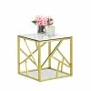 Wholesale 👍 Australia Only - L3 Home Elena Pollished Gold Geometric Glass Cube Side Table ✨ -L3 Home Sales 9b02c8aa56214a638e7bba0e9ce5ad5e