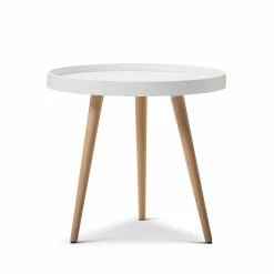 Top 10 🔥 Australia Sale - L3 Home Bolo White Round Tray Side Table 👍