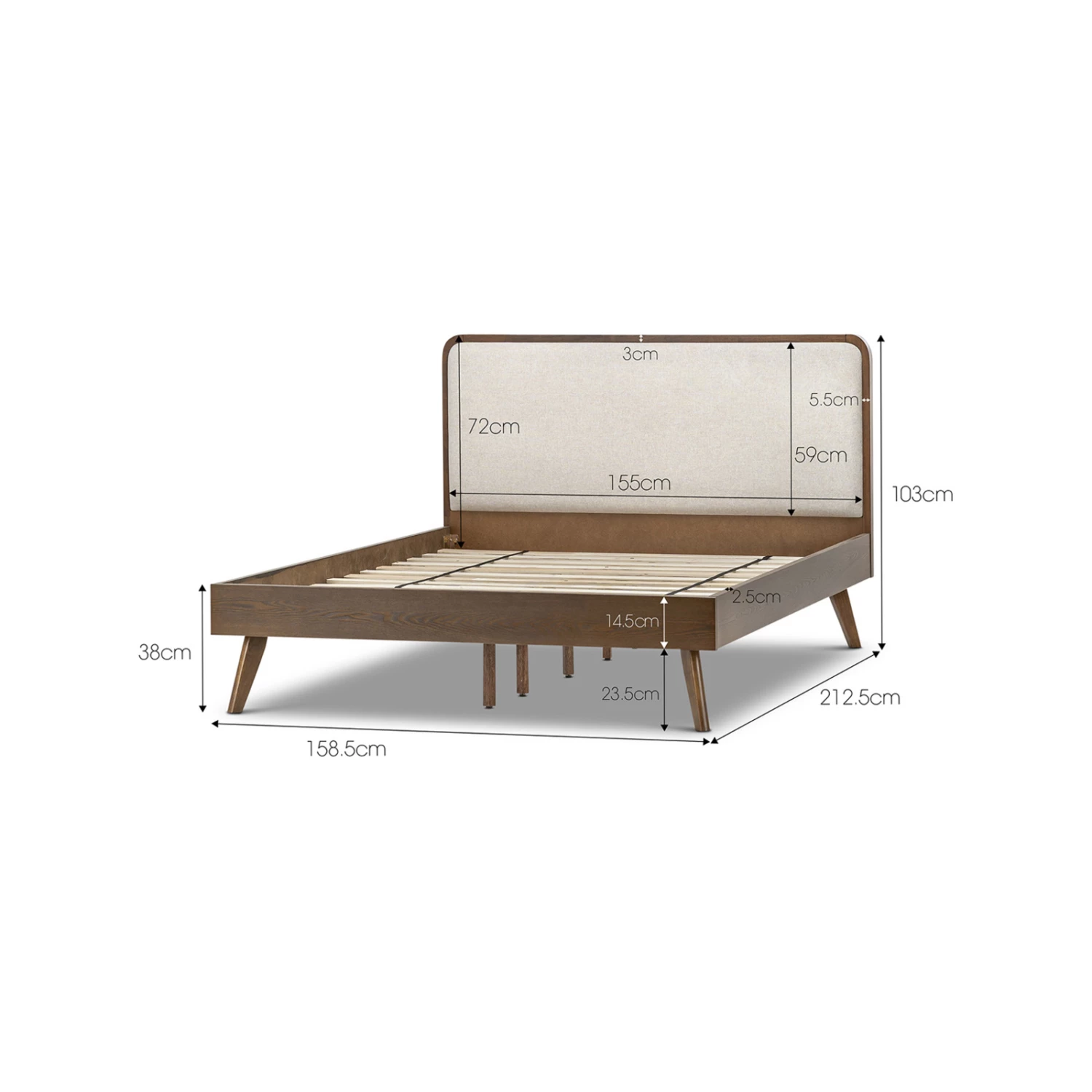 Best deal β Australia Only - L3 Home Stella Light Beige Upholstered Walnut Queen Bed Frame Brown π₯ 12 Best deal β Australia Only - L3 Home Stella Light Beige Upholstered Walnut Queen Bed Frame Brown π₯ - Image 10
