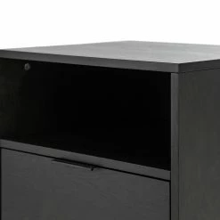 Coupon ❤️ Australia Only - L3 Home Kiara 1 Drawer Dark Charcoal Ashwood Open Shelf Bedside Table 🔥 -L3 Home Sales 9f55f1f9f2634cda9525180d56ad5765