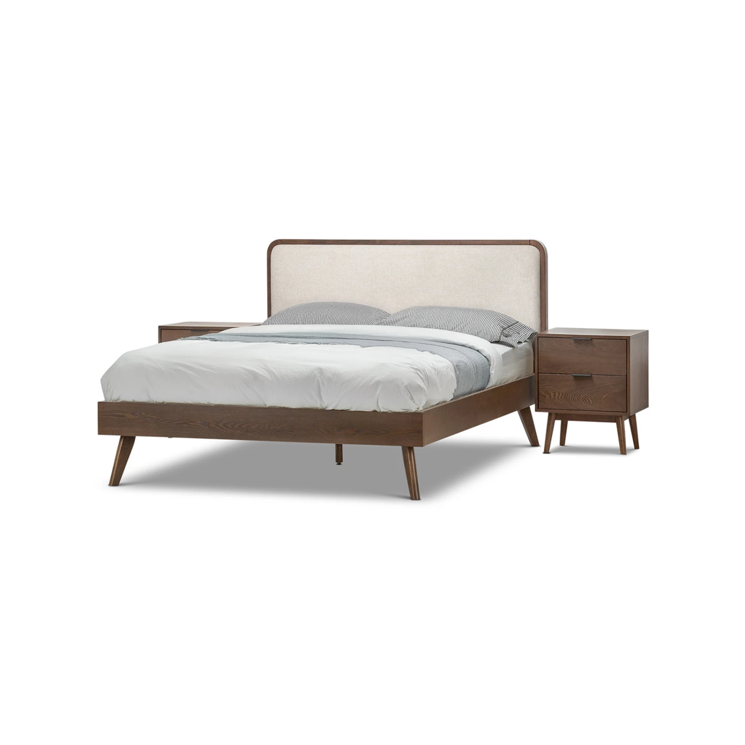 Best deal β Australia Only - L3 Home Stella Light Beige Upholstered Walnut Queen Bed Frame Brown π₯ 4 Best deal β Australia Only - L3 Home Stella Light Beige Upholstered Walnut Queen Bed Frame Brown π₯ - Image 2