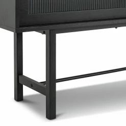 Cheap 👏 Australia Only - L3 Home Arae 3 Door Fluted Glass Designer 210cm Large Sideboard Buffet In Black Oak 👏 -L3 Home Sales a612bface25c40b6b292713c2c087b10