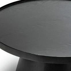 Deals 🥰 Australia Only - L3 Home Adan Black Round Coffee Table Oak 🛒 -L3 Home Sales a7576b7a82d64f8aa64f206e59efb956
