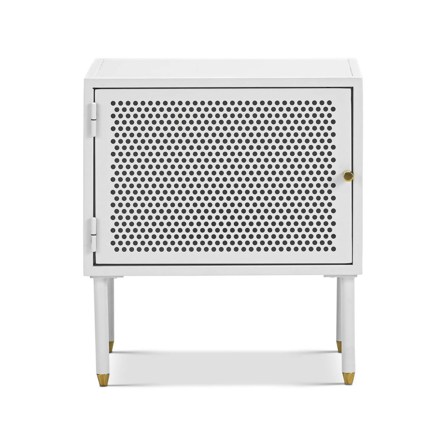 Promo π Australia Only - L3 Home Mesh 1 Door White Steel Side Table Storage Cabinet π 4 Promo π Australia Only - L3 Home Mesh 1 Door White Steel Side Table Storage Cabinet π - Image 2