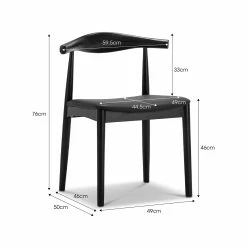 Hot Sale 👏 Australia Only - L3 Home Elba Set Of 2 Black Solid Ashwood Oak Dining Chair 💯 -L3 Home Sales a9b93059d03a40ba9a5512fa7c5e7508