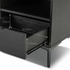 Coupon ❤️ Australia Only - L3 Home Kiara 1 Drawer Dark Charcoal Ashwood Open Shelf Bedside Table 🔥 -L3 Home Sales a9e4387213ee40d5a82a2ddd87031bfe