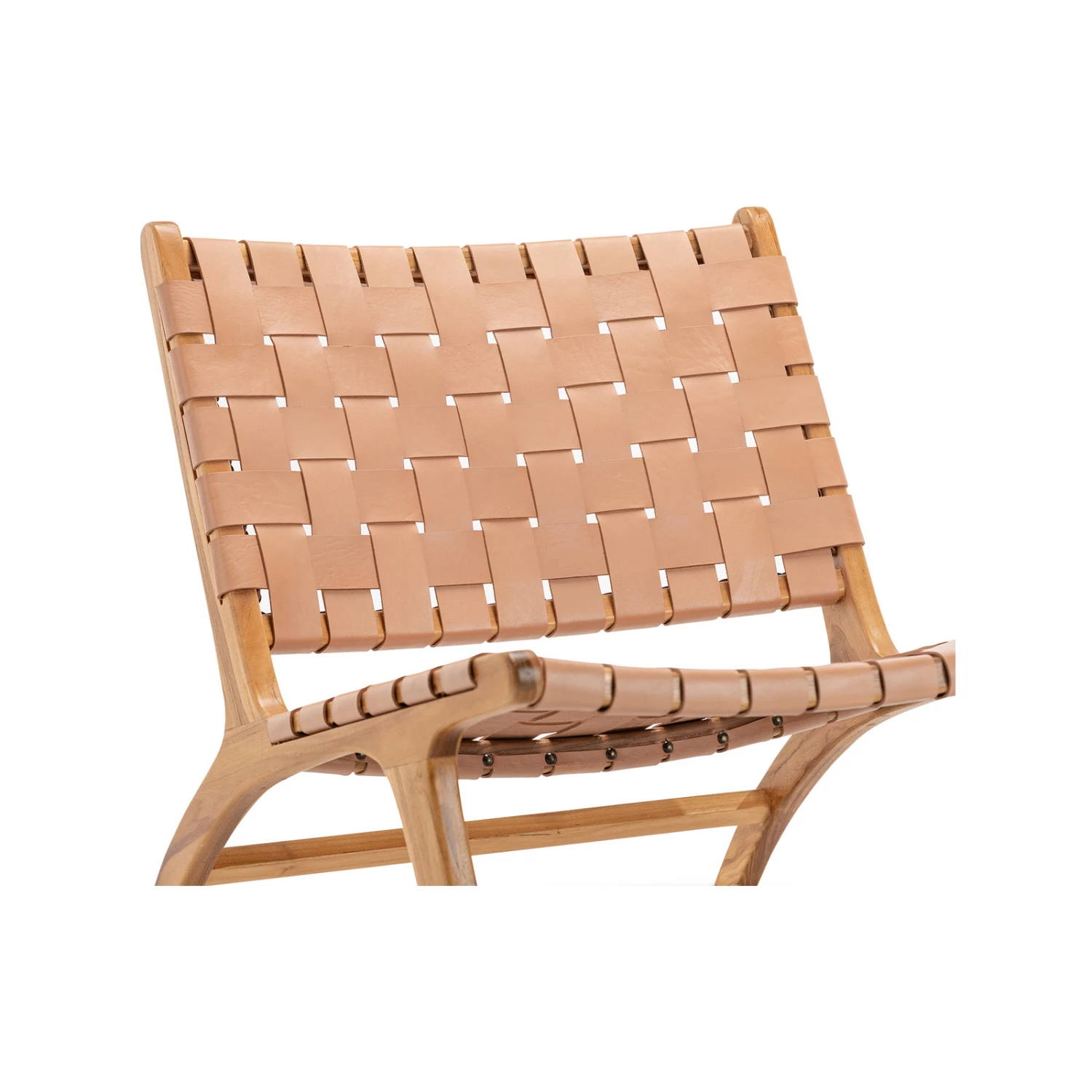 Promo π Australia Only - L3 Home Casey Nude Tan Woven Leather Solid Natural Teak Wood Lounge Chair π€© 7 Promo π Australia Only - L3 Home Casey Nude Tan Woven Leather Solid Natural Teak Wood Lounge Chair π€© - Image 5
