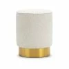 Deals 🌟 Australia Sale - L3 Home Mila Round Bouclé Cream Ottoman Stool With Brushed Gold Base 🤩 -L3 Home Sales aaa6e69ee9634870aef637da430300f9