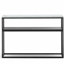 Outlet ⭐ Australia Sale - L3 Home Ebonie 120cm White Marble & Black Shelf Console Table 💯 -L3 Home Sales aabcf2cfb96a4ec09d49bfb9eace80a6