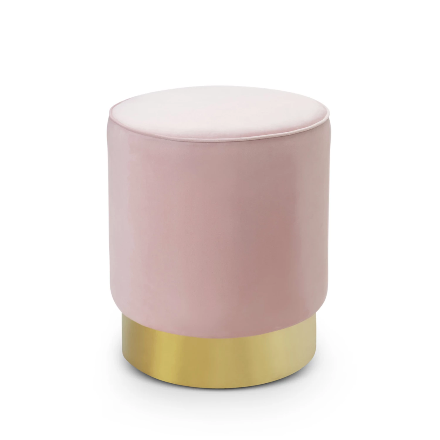 Best Pirce π L3 Home Mila Blush Pink & Gold Velvet Round Ottoman Light Pink - To Australia π 4 Best Pirce π L3 Home Mila Blush Pink & Gold Velvet Round Ottoman Light Pink - To Australia π - Image 2