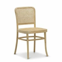 Best Sale 👏 Australia Sale - L3 Home Prague Set Of 2 Natural Solid Teak Bentwood Cane Dining Side Chair 💯