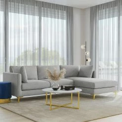 New π₯ L3 Home Alex 3.5 Seater Dove Grey Fabric Sectional Sofa With Right Chaise Lounge Light Grey - To Australia π 13 New π₯ L3 Home Alex 3.5 Seater Dove Grey Fabric Sectional Sofa With Right Chaise Lounge Light Grey - To Australia π -L3 Home Sales ad4ef7fd76d54829a76777a62dcaf0a3