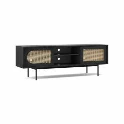 Top 10 ✔️ Australia Sale - L3 Home Fenton Woven Rattan 3 Door TV Entertainment Unit In Natural Oak Wood Black 😍 -L3 Home Sales aff0a6b1dbb64cc5a6b6dedb0cfbde93