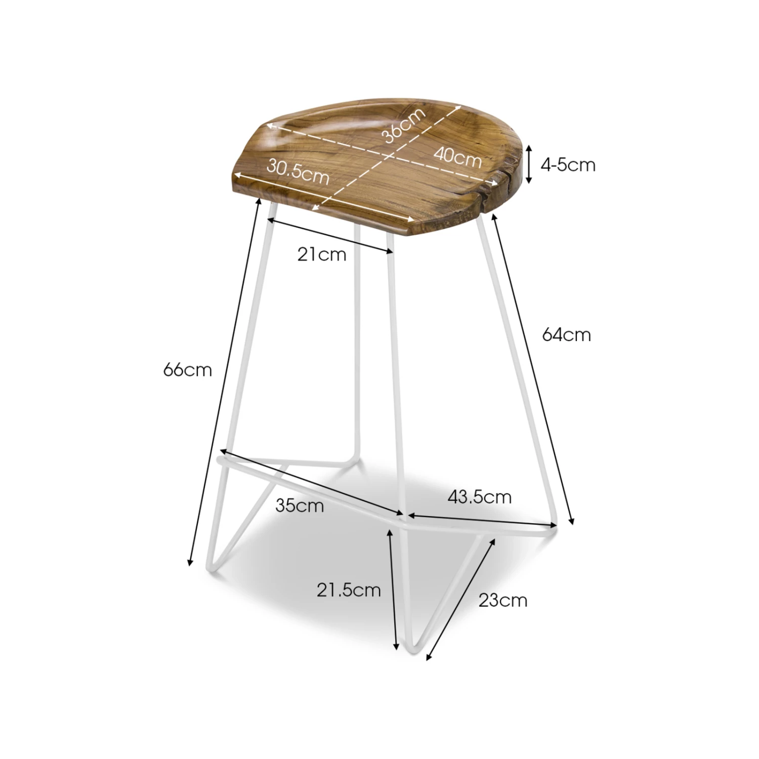Best Sale π Australia Sale - L3 Home Neato 66cm White Teak Wood Iron Bar Stool β¨ 12 Best Sale π Australia Sale - L3 Home Neato 66cm White Teak Wood Iron Bar Stool β¨ - Image 10