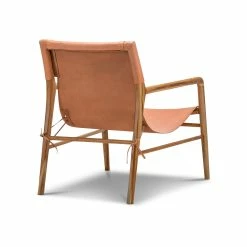 Buy ⌛ Australia Sale - L3 Home Norah Teak & Natural Tan Leather Sling Armchair 🧨 -L3 Home Sales b1ee5fd4ff694c498b80f280cae6e8c8