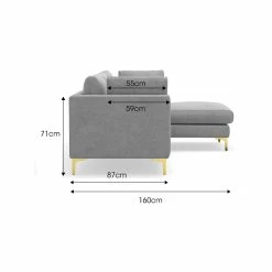 New π₯ L3 Home Alex 3.5 Seater Dove Grey Fabric Sectional Sofa With Right Chaise Lounge Light Grey - To Australia π 21 New π₯ L3 Home Alex 3.5 Seater Dove Grey Fabric Sectional Sofa With Right Chaise Lounge Light Grey - To Australia π -L3 Home Sales b238437578c54a47a6e4db8bede3ca12