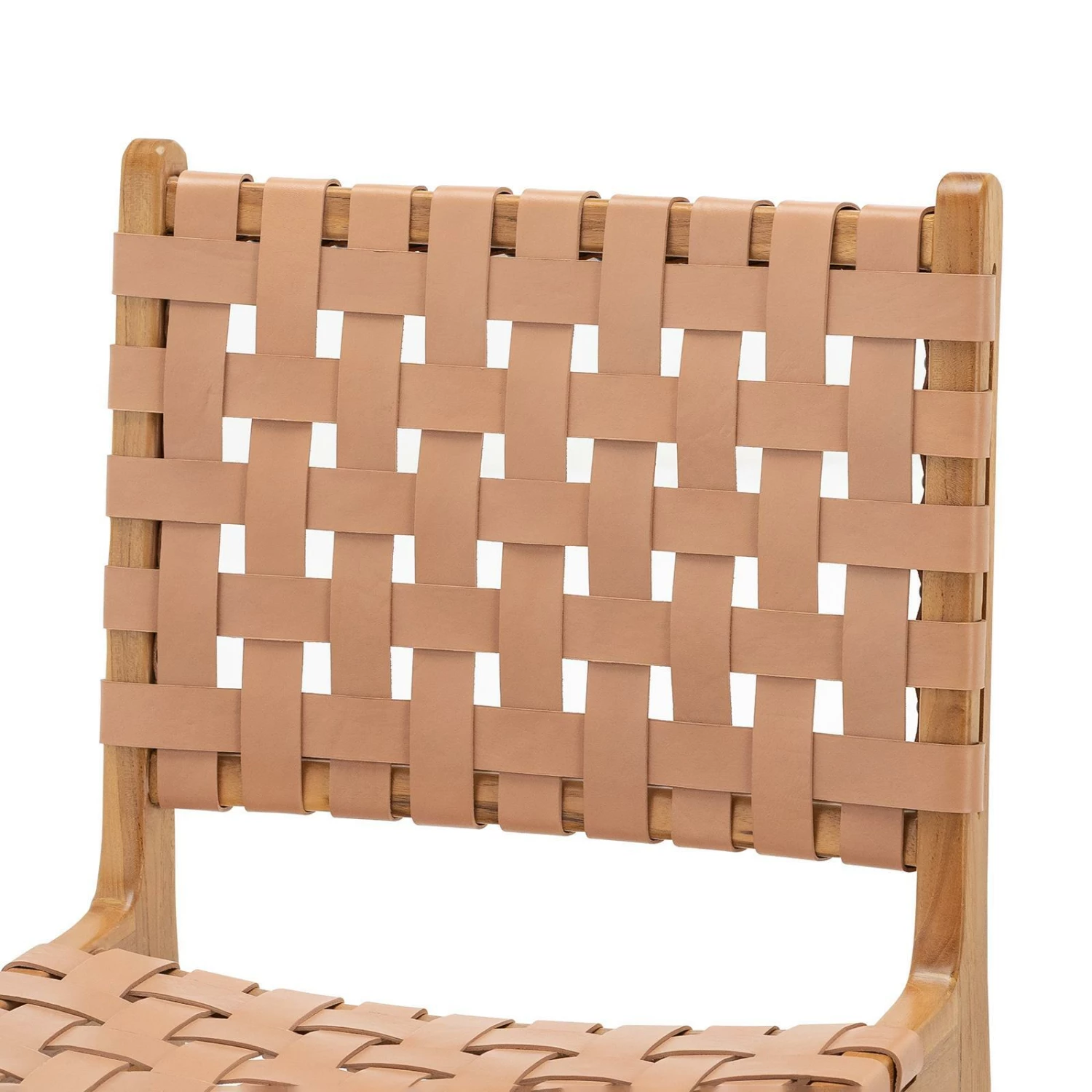 Brand new π L3 Home Casey Set Of 2 Nude Tan Woven Leather Natural Teak Wood Dining Chairs - To Australia π 8 Brand new π L3 Home Casey Set Of 2 Nude Tan Woven Leather Natural Teak Wood Dining Chairs - To Australia π - Image 6