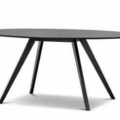 Cheap 🥰 Australia Only - L3 Home Carol 180cm Oval Black Oak Dining Table 👍