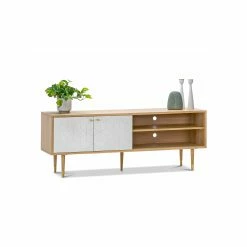 Best Pirce 😍 L3 Home Hexii White & Natural Oak Entertainment Unit - To Australia 🔥