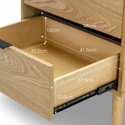 Outlet 😍 Australia Only - L3 Home Stella Oak 2 Drawer Bedside Table 🌟 -L3 Home Sales b84a60466ec4448a84f0c572bf22cbfd