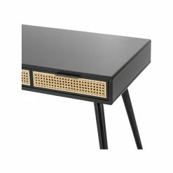 Best deal 🧨 L3 Home Einar Rattan 3 Drawer Black Home Office Writing Desk - To Australia ❤️ -L3 Home Sales bc2ad7e240ba403a996d67131d7cf01c