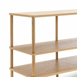 Deals 💯 L3 Home Rakie 120cm Wide Display Shelving Console Unit In Natural Oak Wood - To Australia 👏 -L3 Home Sales bdce702fc5564964999e307ae9e23eb8