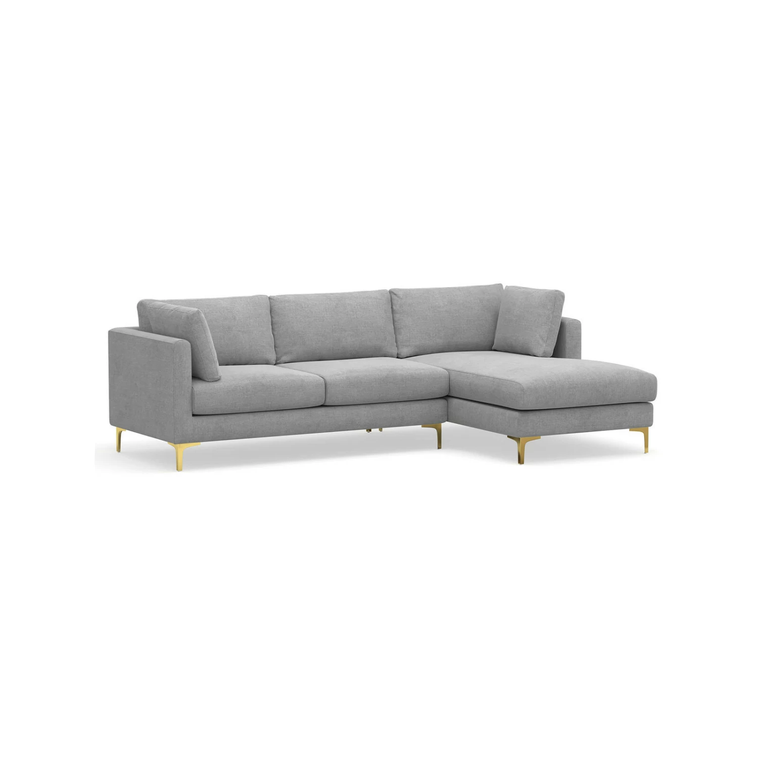 New π₯ L3 Home Alex 3.5 Seater Dove Grey Fabric Sectional Sofa With Right Chaise Lounge Light Grey - To Australia π 5 New π₯ L3 Home Alex 3.5 Seater Dove Grey Fabric Sectional Sofa With Right Chaise Lounge Light Grey - To Australia π - Image 3