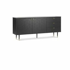 Hot Sale 🎉 L3 Home Hexii 180cm Matte Black Oak Sideboard Buffet - To Australia 👏