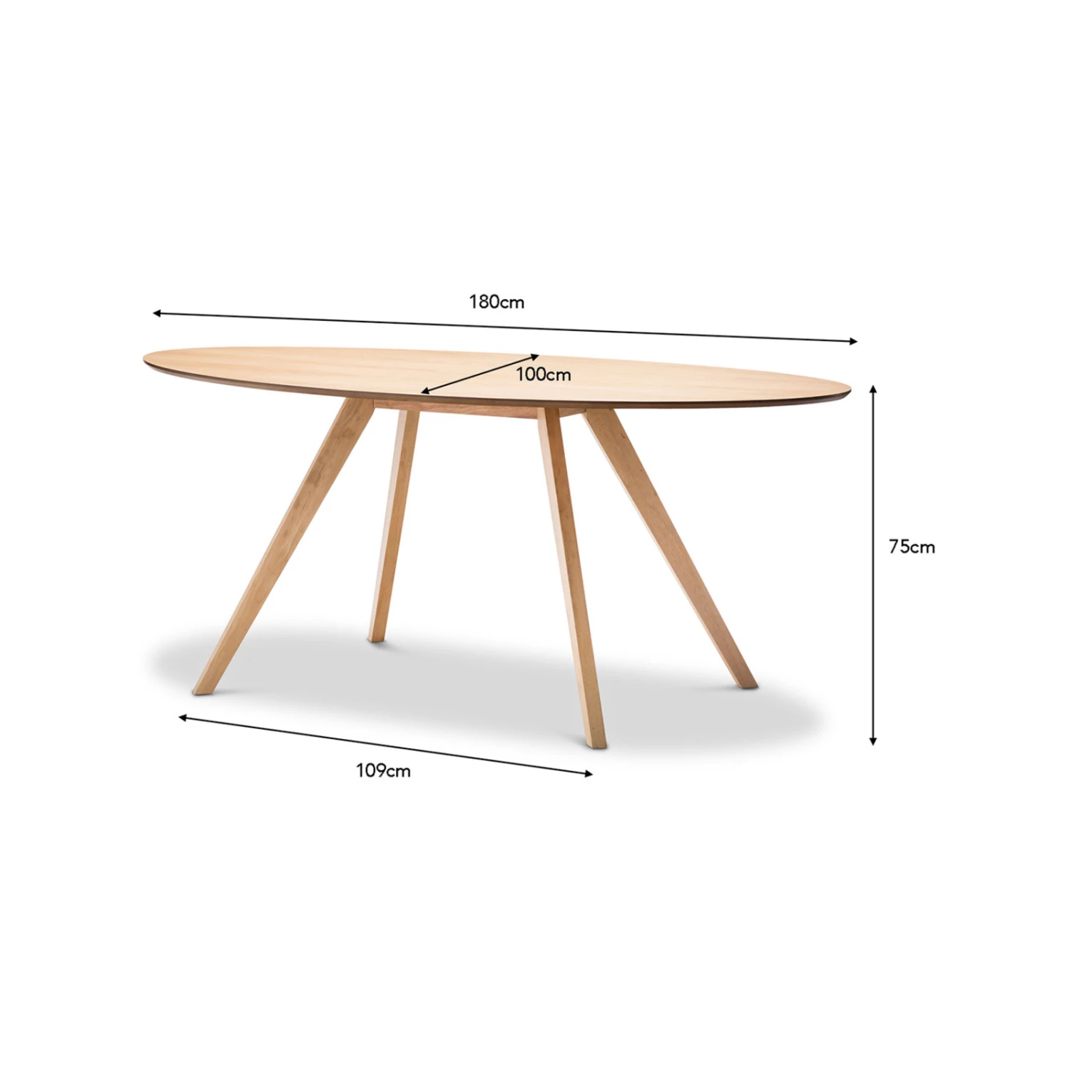 New π― Australia Sale - L3 Home Carol 180cm Oval Natural Oak Dining Table β 8 New π― Australia Sale - L3 Home Carol 180cm Oval Natural Oak Dining Table β - Image 6